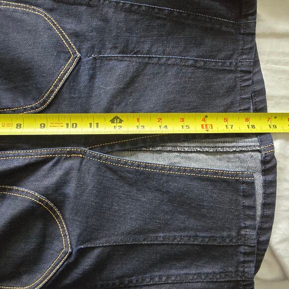 Diesel Vintage Y2K Low Rise Denim Mini Skirt Size 26 Back Slit Dark Wash - Picture 8 of 8